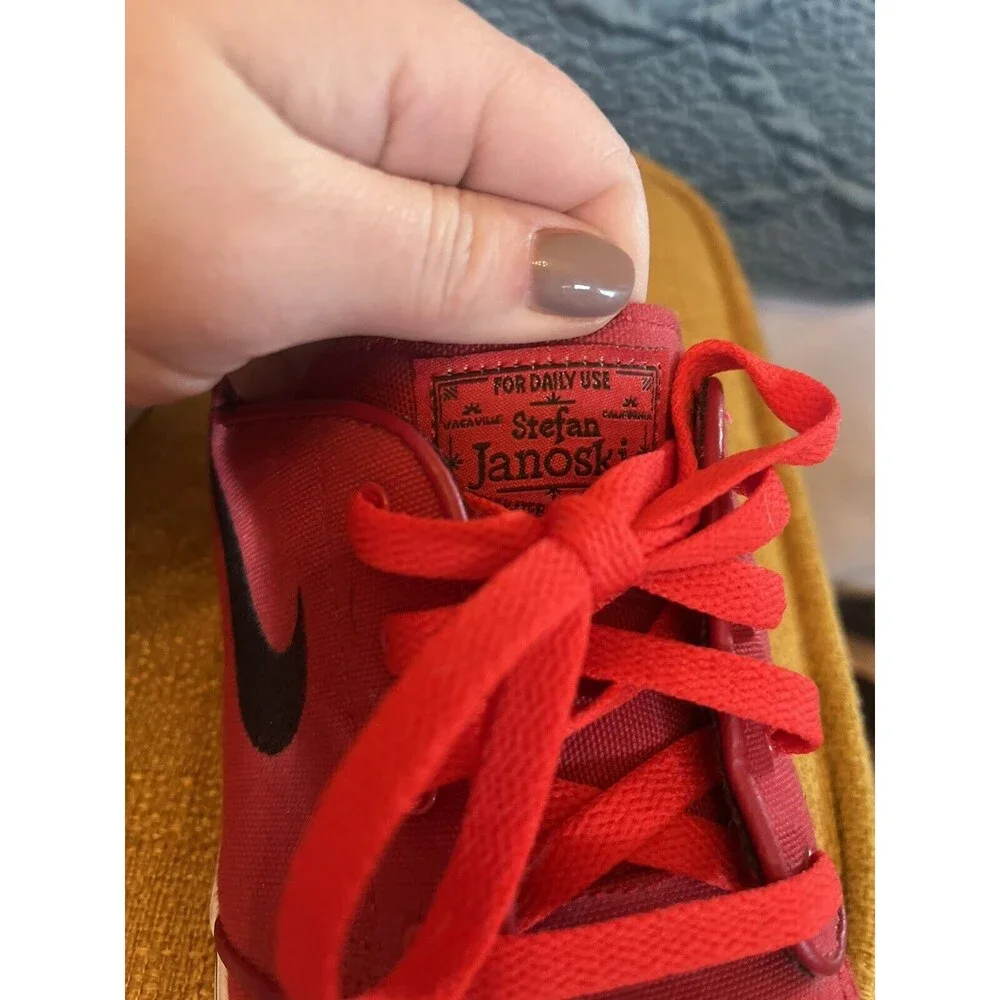 Nike SB Zoom Stefan Janoski Men's Size 9 Red Plaid Sneakers Shoes 615957-601